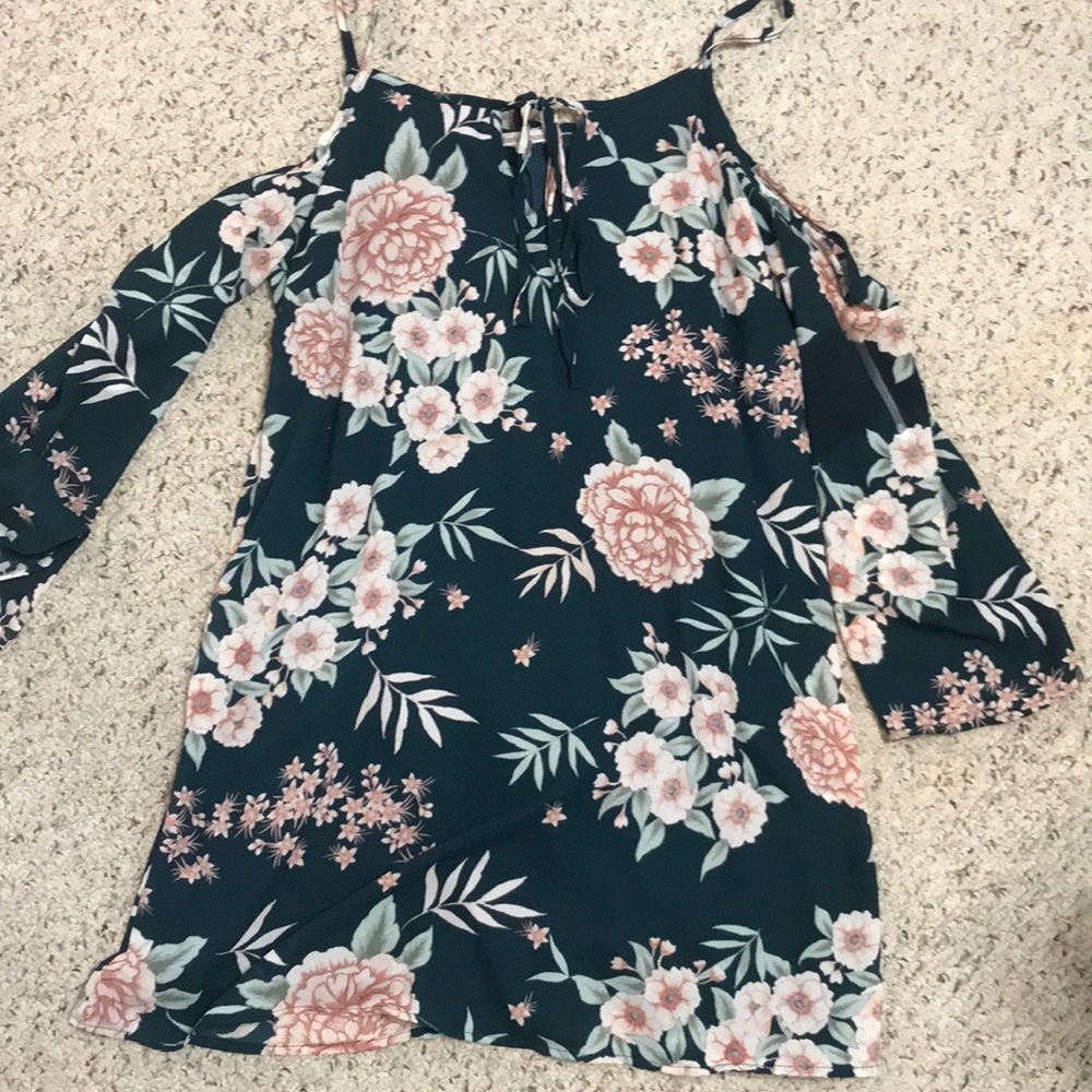 Off the shoulder, long sleeve dress!